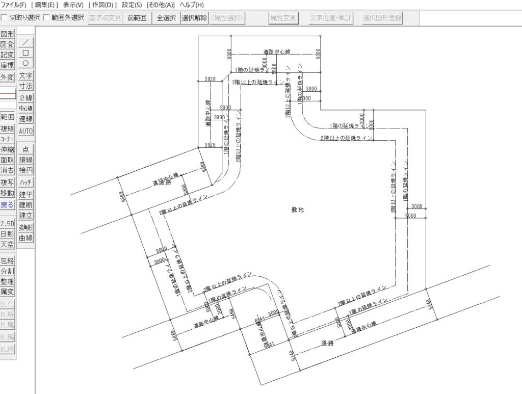 jwcad 敷地図書き方 | jww三斜で敷地図を作る方法 – BEWK